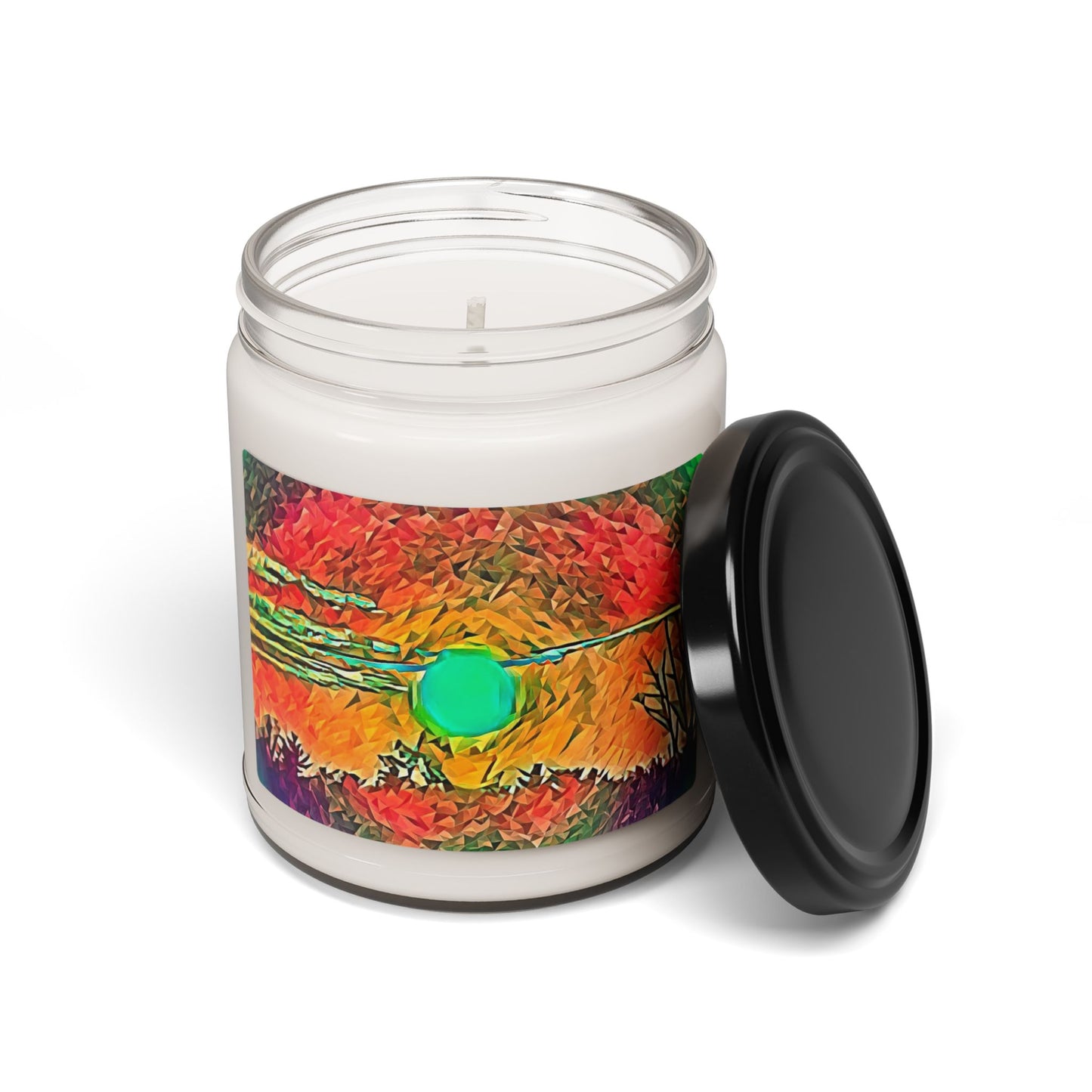 Custom Printed Candle available in five scents from the Sunset Series at Intriguing Vistas