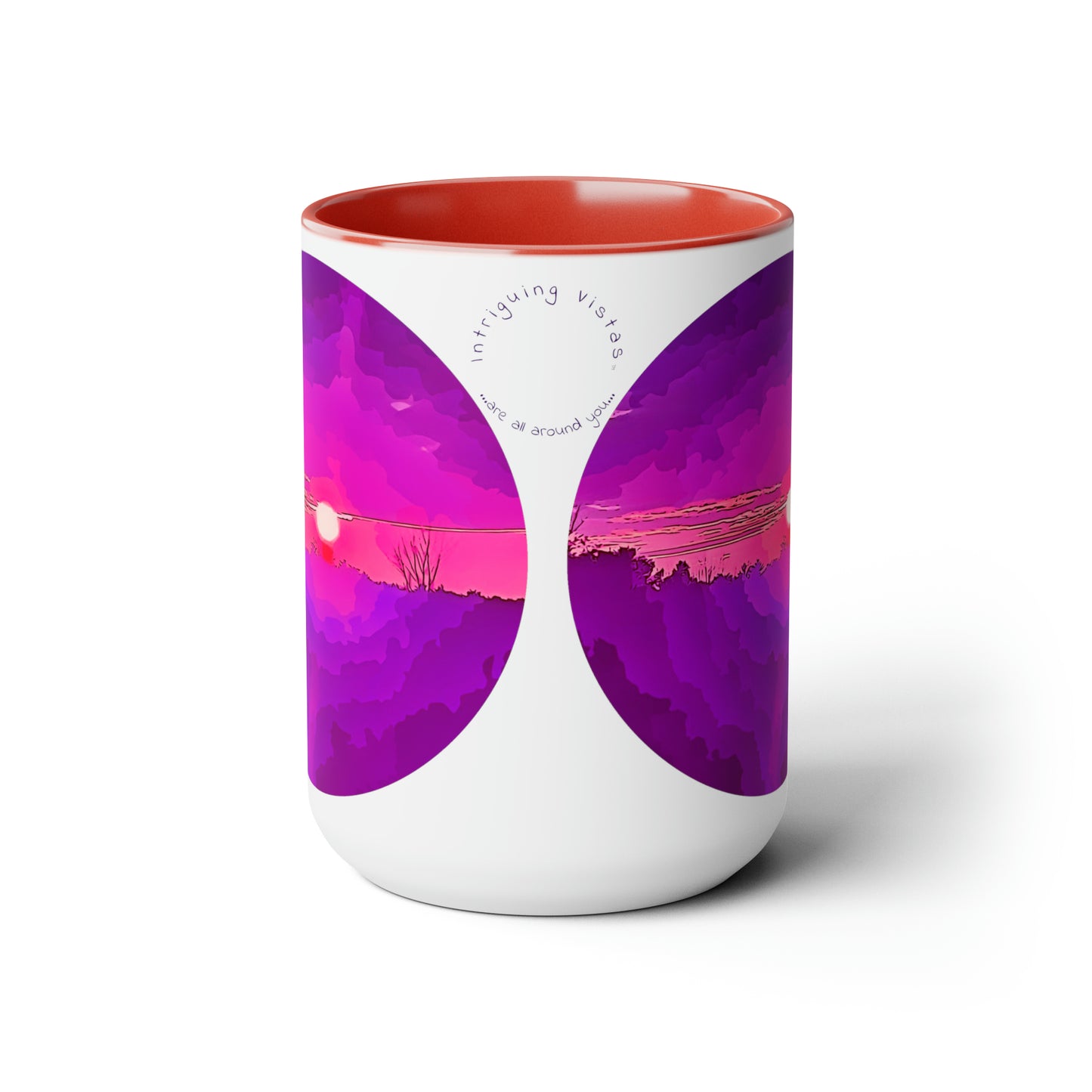 Intriguing Vistas™ Sunset Series Two-Tone Coffee Mugs, 15oz