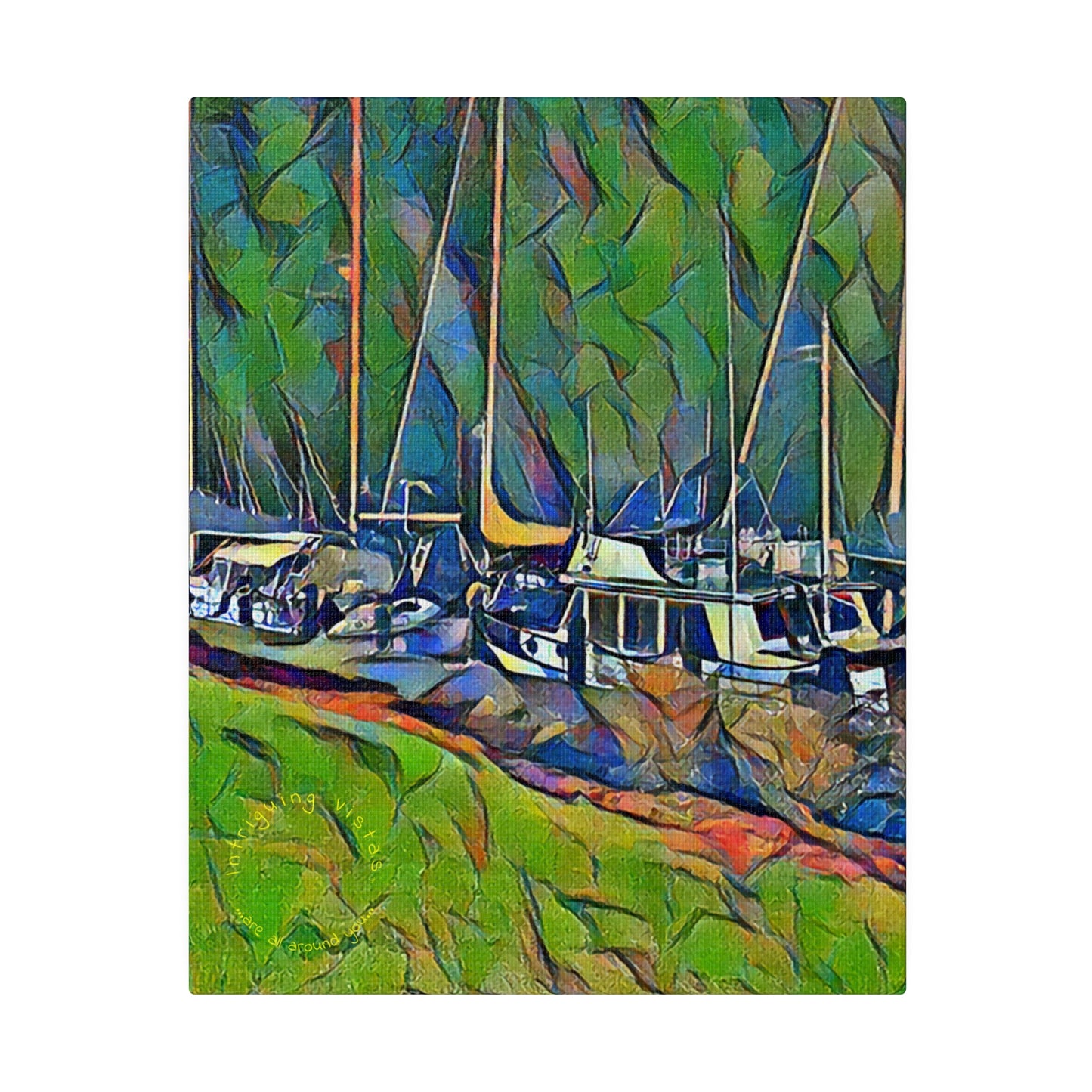 Intriguing Vistas™ Nautical Series Matte Canvas Print in 12 Portrait Sizes!!