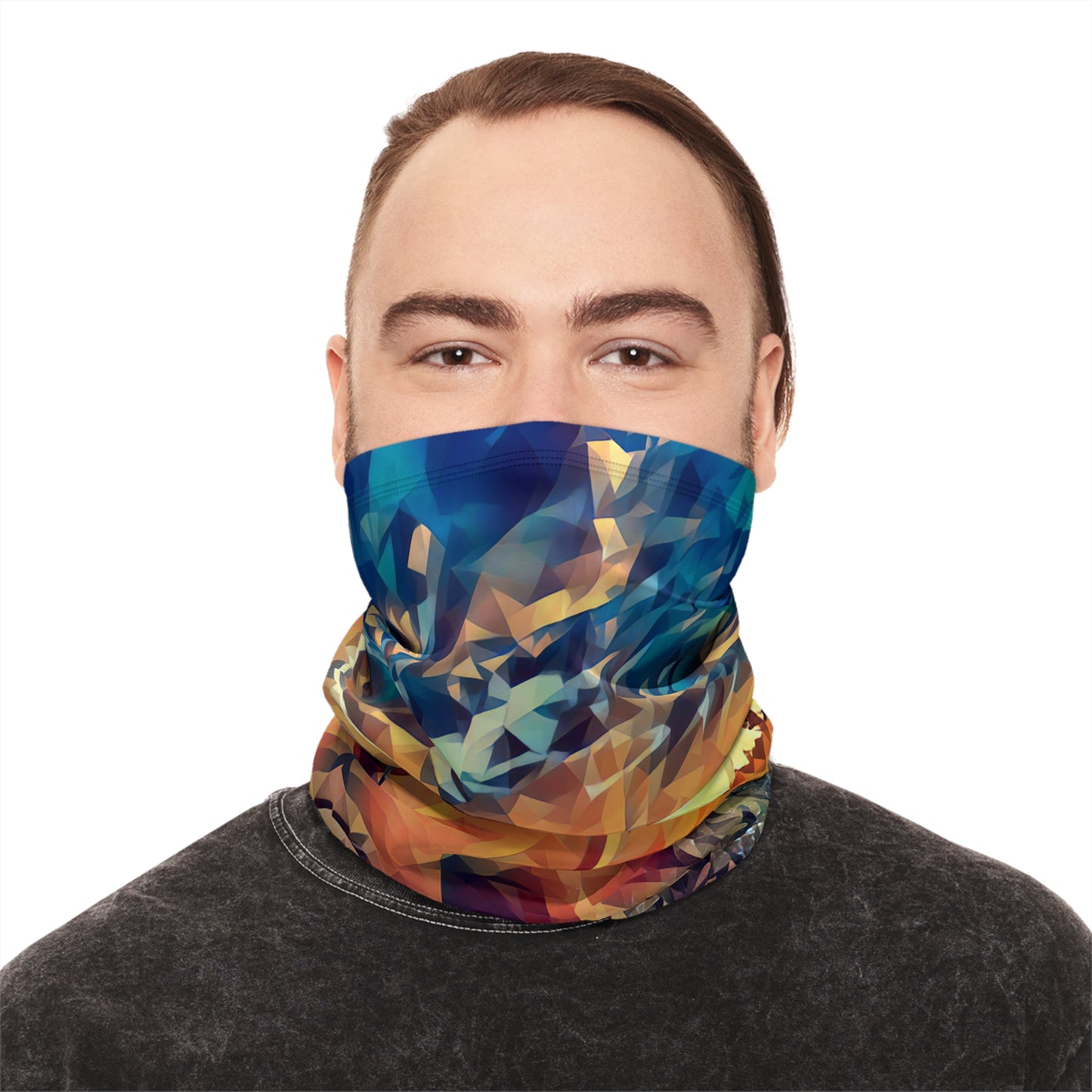 Custom Unisex Adult Winter Neck Gaiter With Drawstring From The Sunset Series At Intriguing Vistas