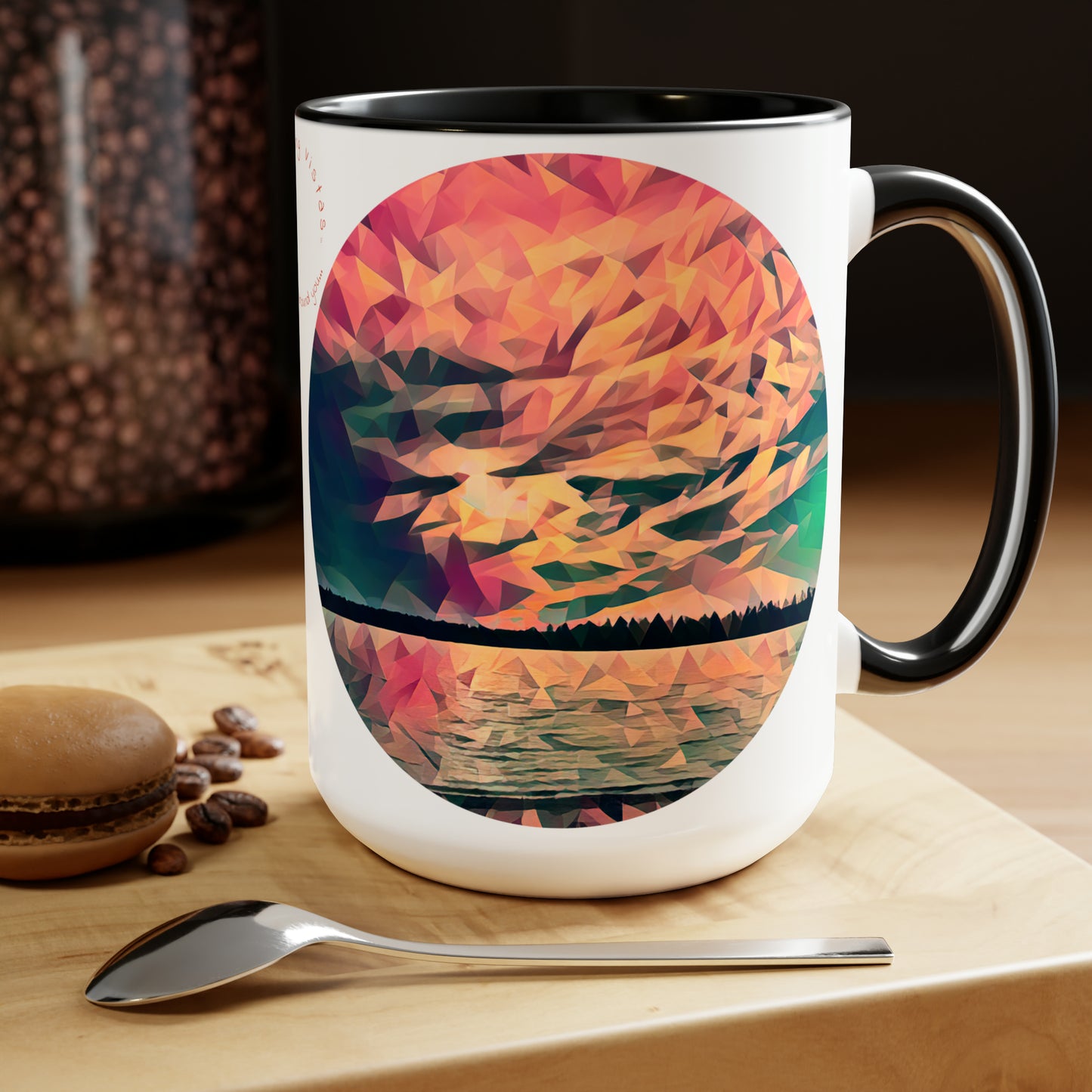 Intriguing Vistas™ Sunset Series Two-Tone Coffee Mugs, 15oz