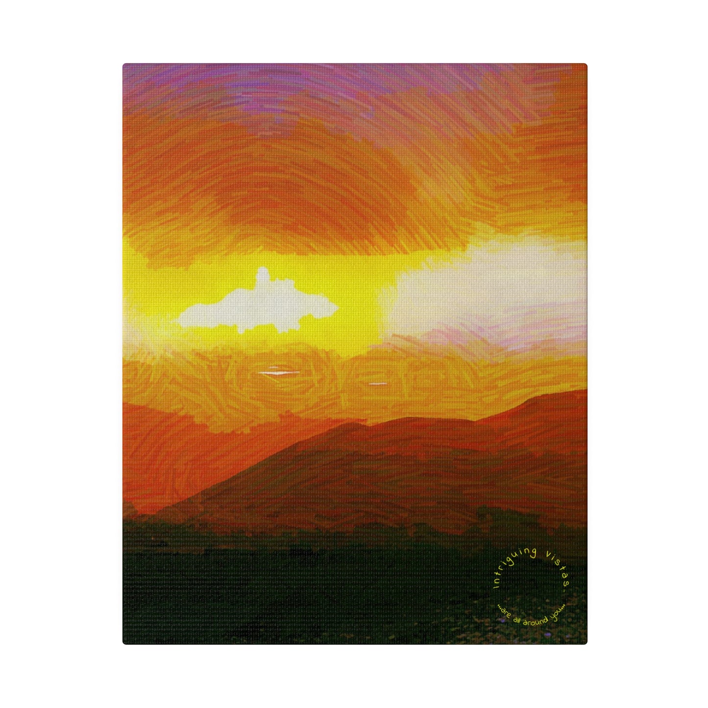 Intriguing Vistas™ Sunset Series Matte Canvas Print in 12 Portrait Sizes!!