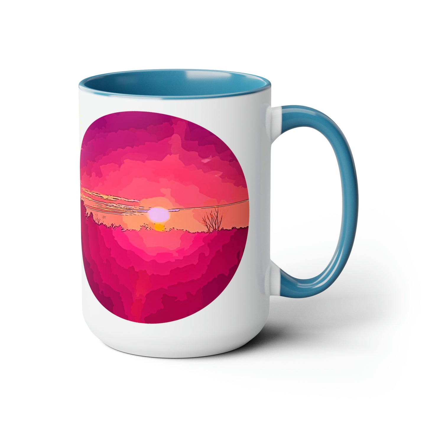 Intriguing Vistas™ Sunset Series Two-Tone Coffee Mugs, 15oz