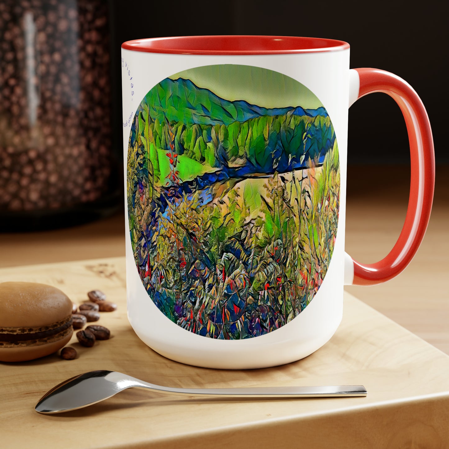 Intriguing Vistas™ Scenery Series Two-Tone Coffee Mugs, 15oz