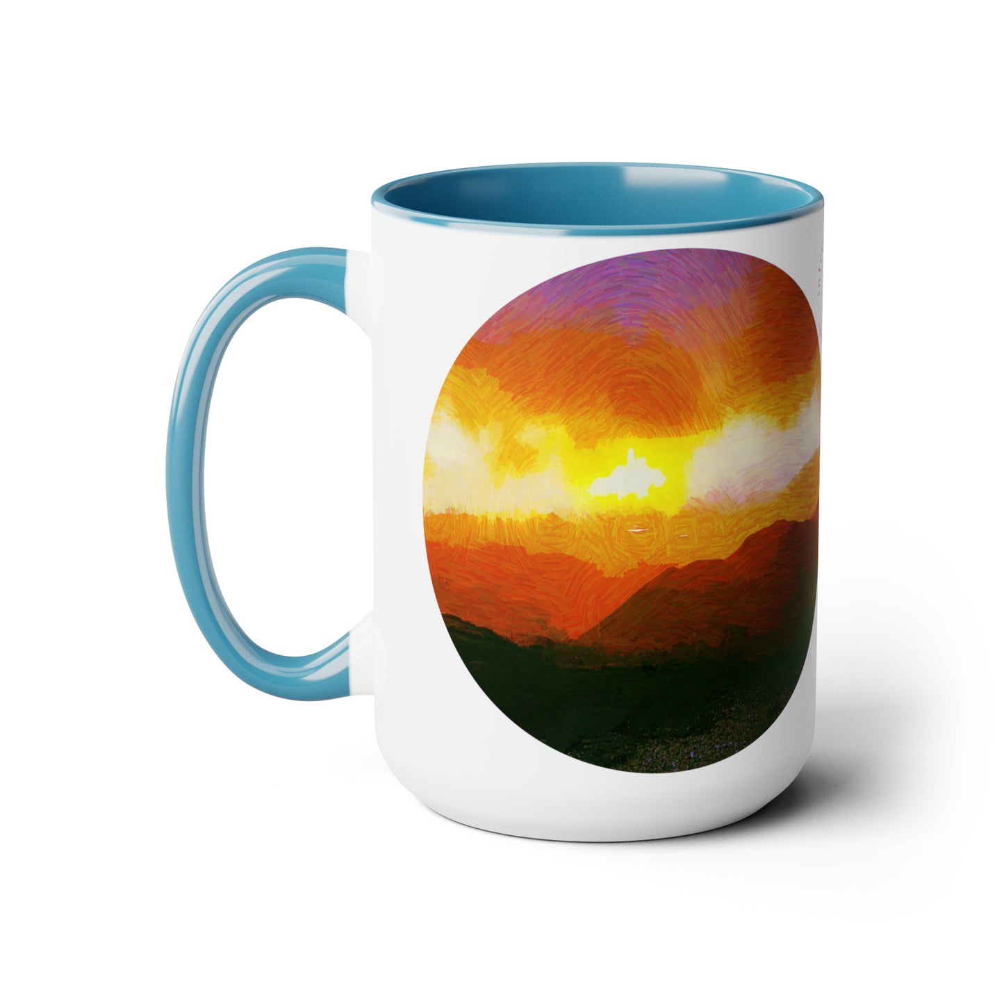 Intriguing Vistas™ Sunset Series Two-Tone Coffee Mugs, 15oz