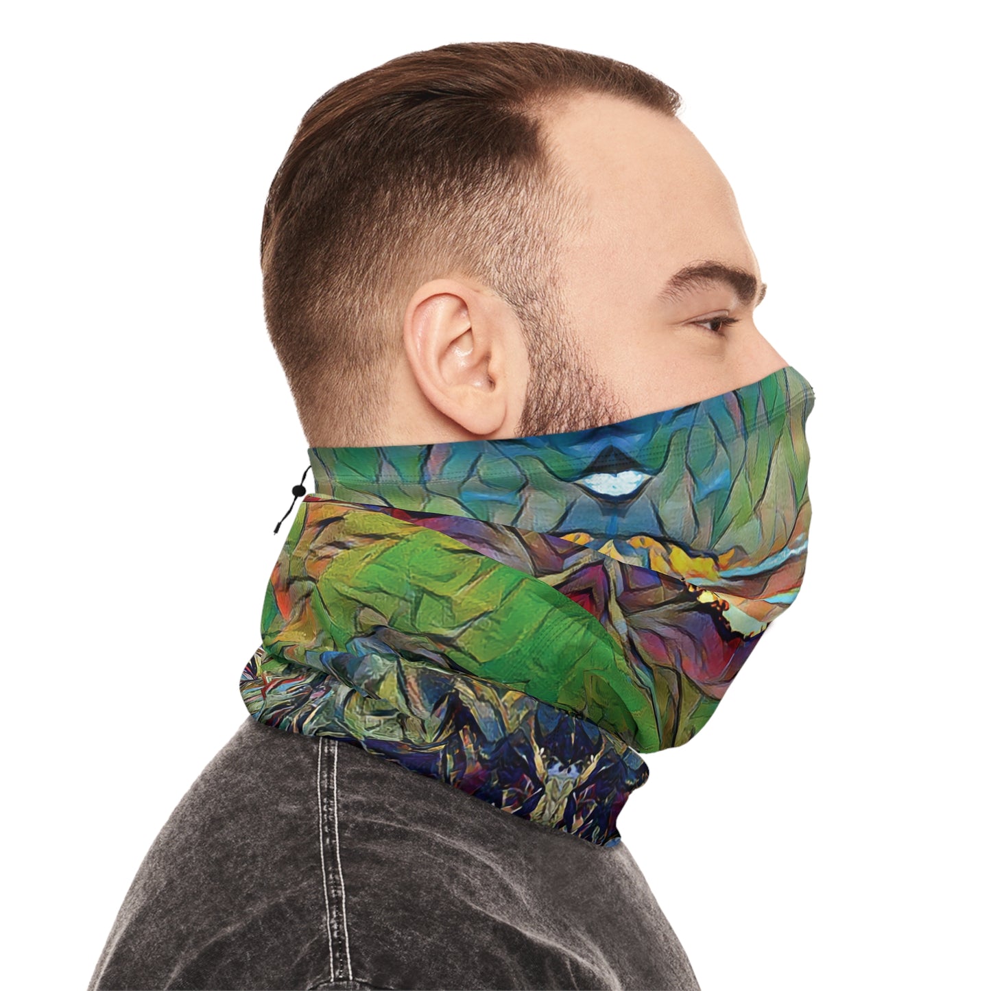 Custom Unisex Adult Winter Neck Gaiter With Drawstring From The Sunset Series At Intriguing Vistas