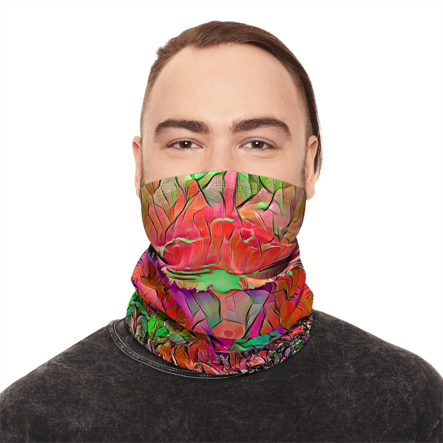 Custom Unisex Adult Winter Neck Gaiter With Drawstring From The Sunset Series At Intriguing Vistas