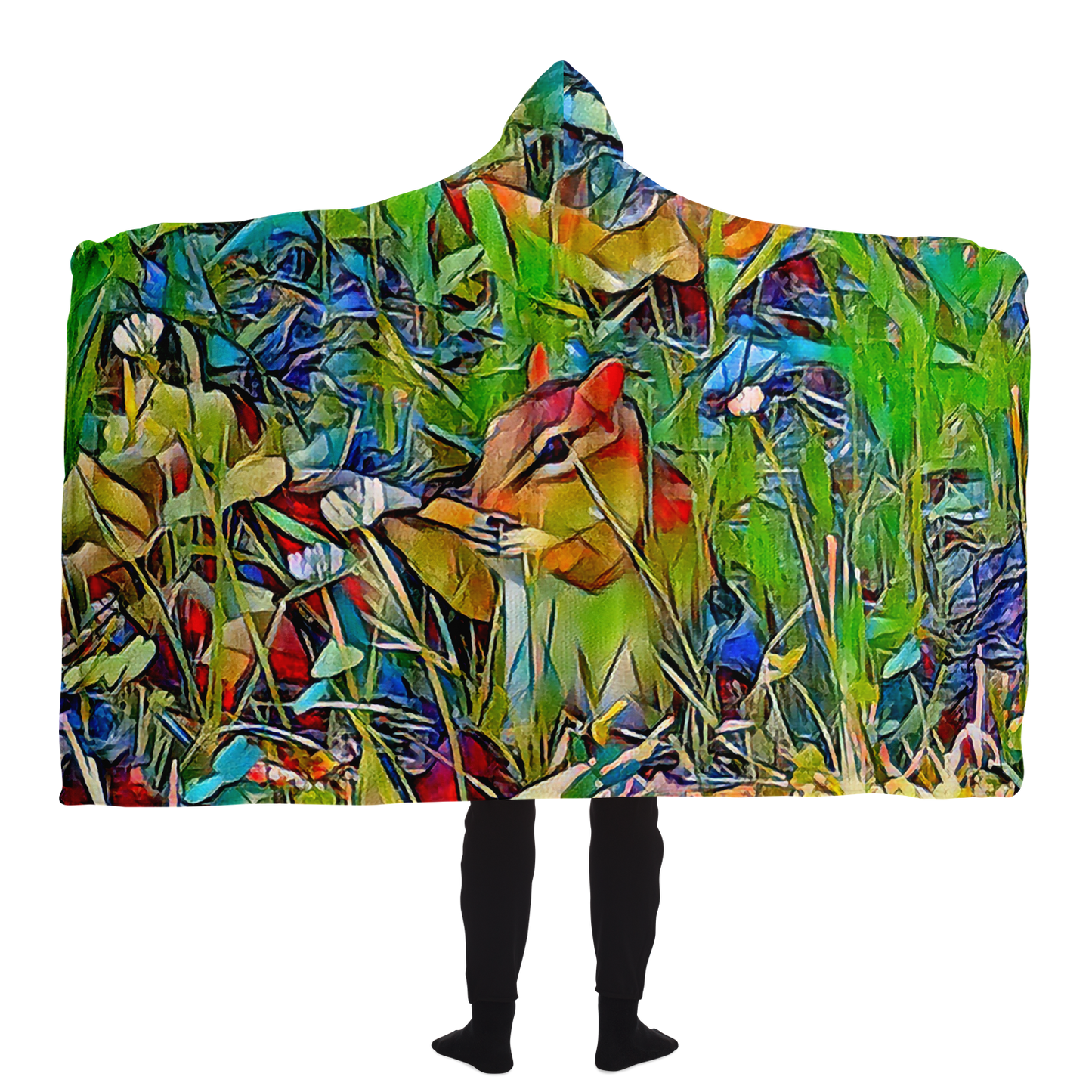 Intriguing Vistas Wildlife Series Hooded Blanket