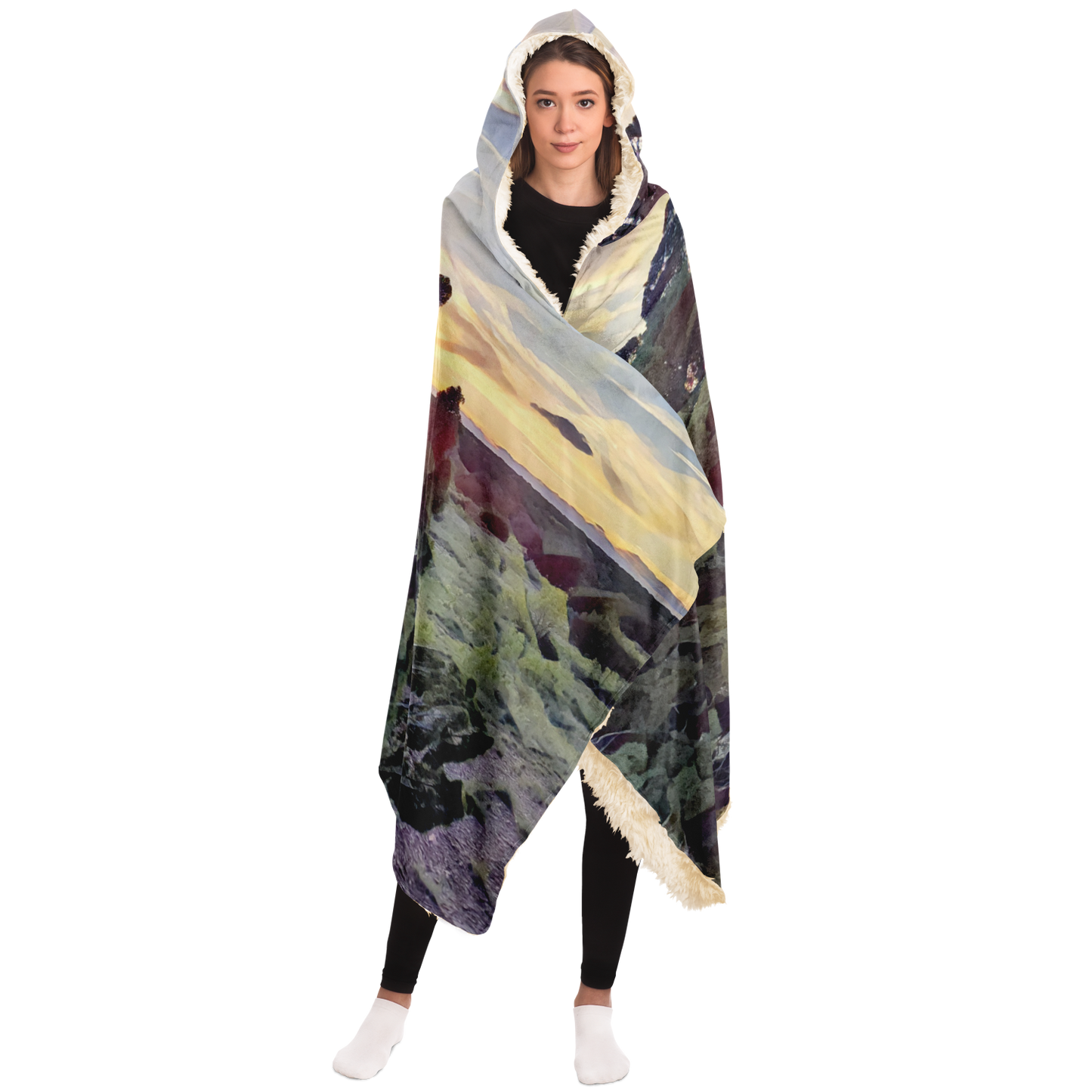 Intriguing Vistas™ Sunset Series Hooded Blanket copy