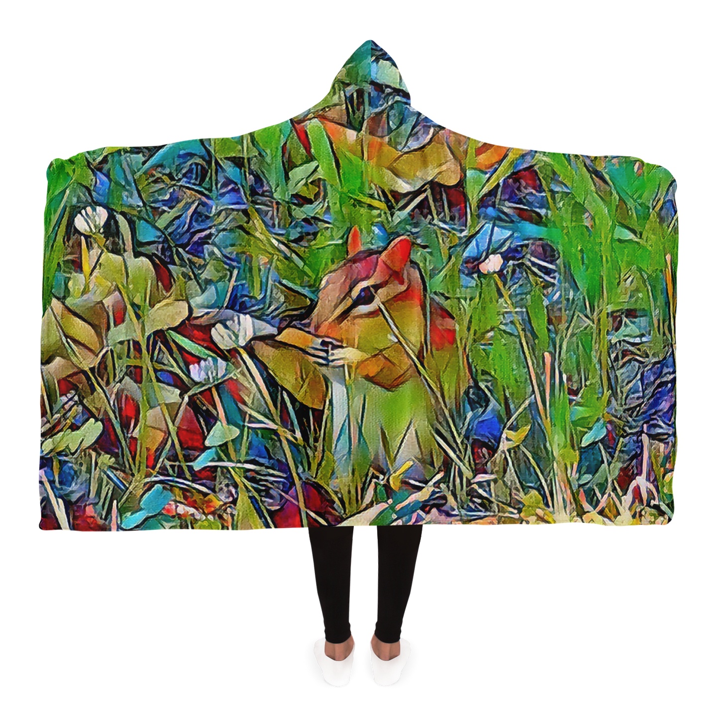 Intriguing Vistas Wildlife Series Hooded Blanket